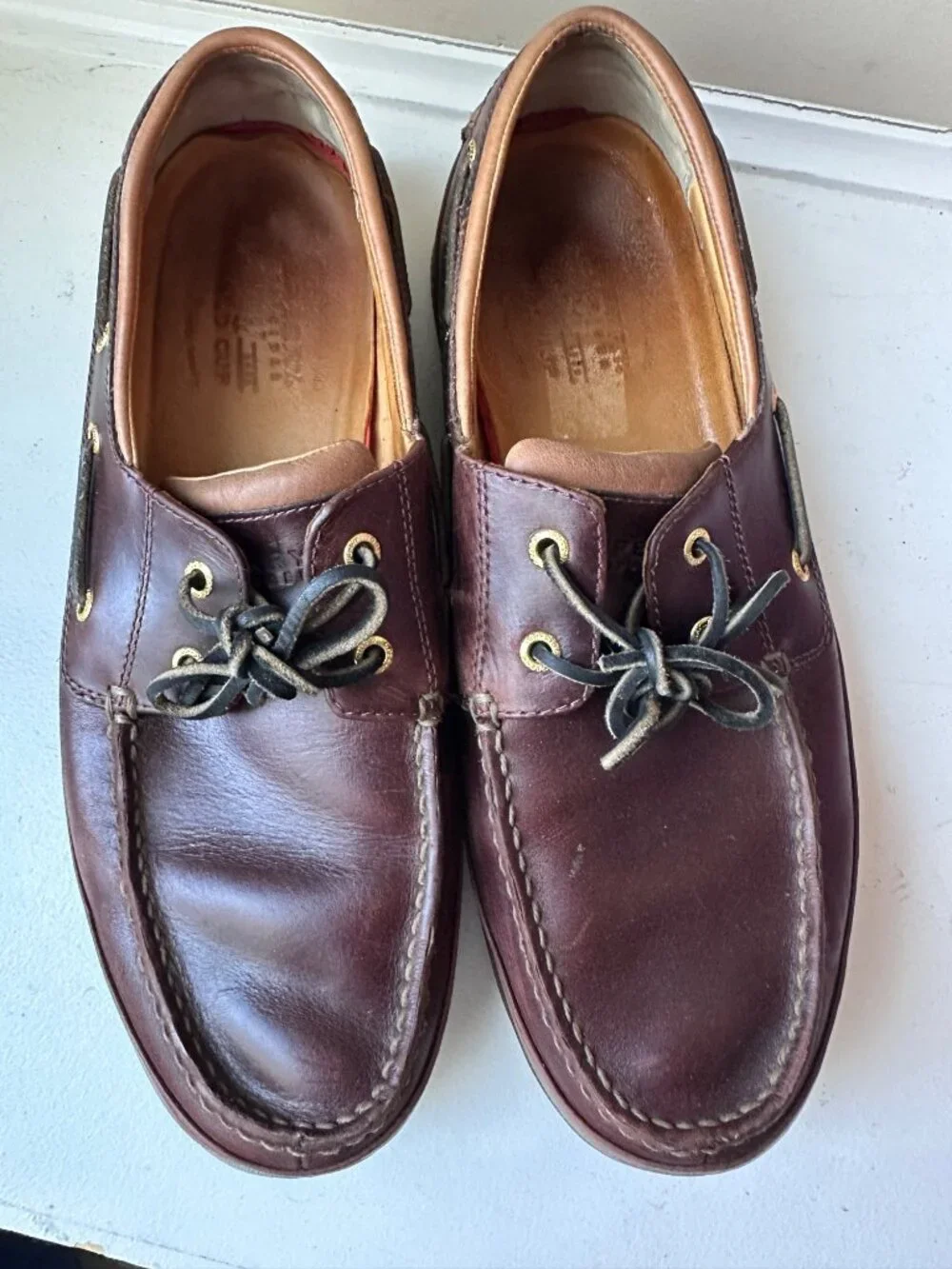 Sperry Boat Shoes Mens 13 Gold Cup ASV Amaretto ASV Tech Leather Preppy‎ Comfort